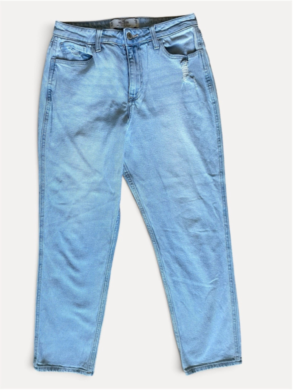 Hollister Curvy High-Rise Mom Jean Vintage stretch Light wash 7R/W28